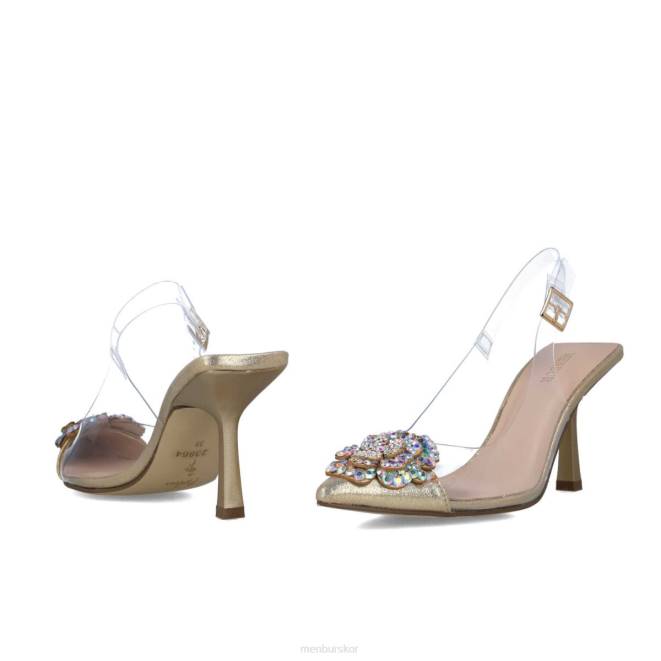 Menbur kvinnor guld retikulum mellan och låga klackar 608J5559