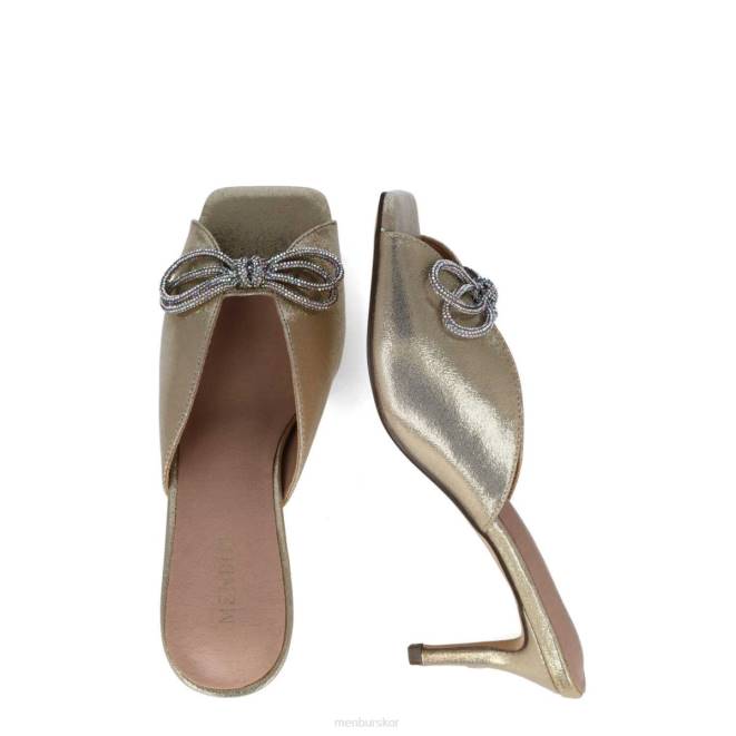 Menbur kvinnor guld rodolita mellan och låga klackar 608J1647