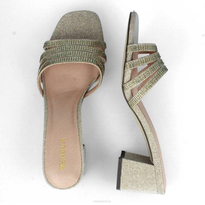 Menbur kvinnor guld salitto mellan och låga klackar 608J1883