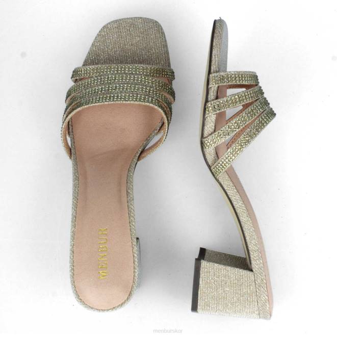 Menbur kvinnor guld salitto mellan och låga klackar 608J1883