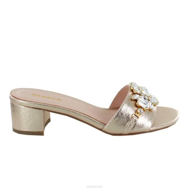 Menbur kvinnor guld serie mellan och låga klackar 608J2105