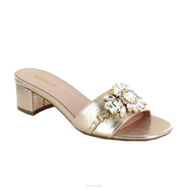 Menbur kvinnor guld serie mellan och låga klackar 608J2105