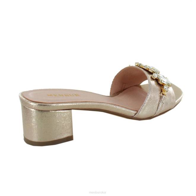 Menbur kvinnor guld serie mellan och låga klackar 608J2105