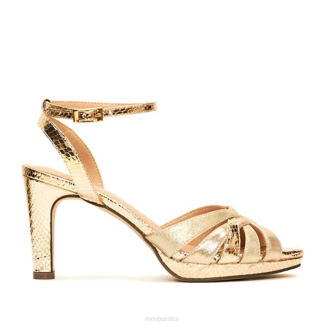 Menbur kvinnor guld travo mellan och låga klackar 608J1950