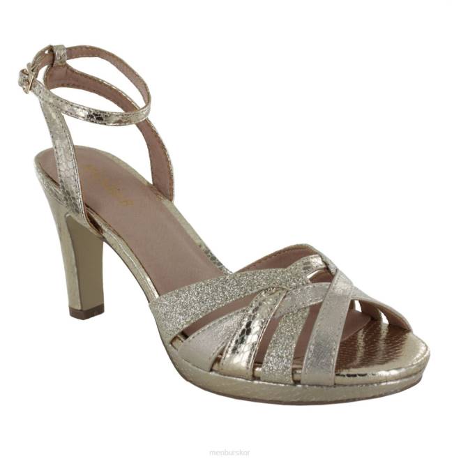 Menbur kvinnor guld travo mellan och låga klackar 608J1950