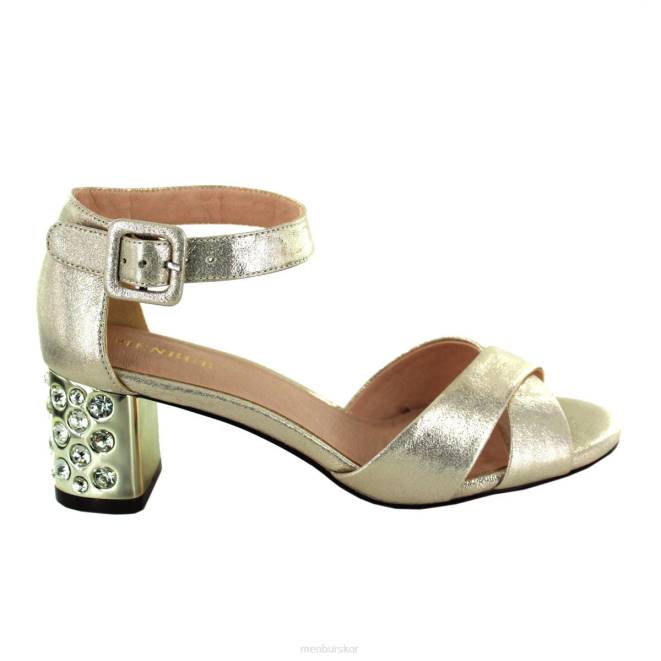 Menbur kvinnor guld vigoleno mellan och låga klackar 608J2039