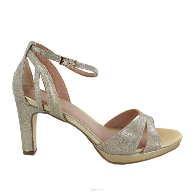 Menbur kvinnor guld villarelli mellan och låga klackar 608J2008