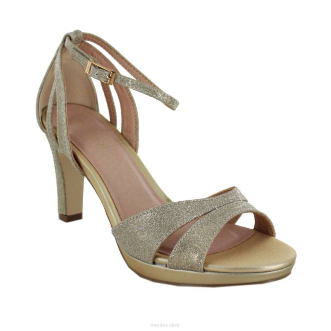 Menbur kvinnor guld villarelli mellan och låga klackar 608J2008