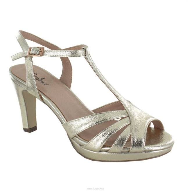 Menbur kvinnor guld villlfonsina mellan och låga klackar 608J2056