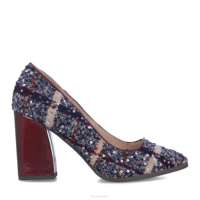 Menbur kvinnor mörkblå amaranta mellan och låga klackar 608J1728