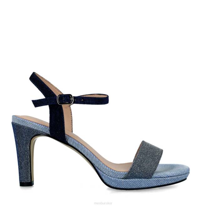 Menbur kvinnor mörkblå larimar mellan och låga klackar 608J5606