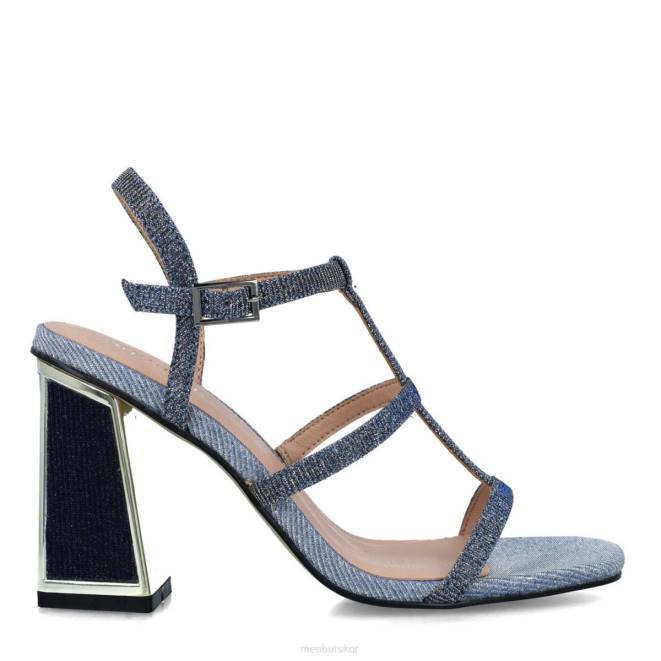 Menbur kvinnor mörkblå larimar mellan och låga klackar 608J5628