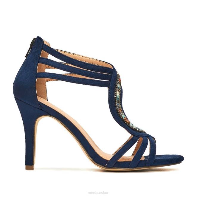 Menbur kvinnor mörkblå vallonga mellan och låga klackar 608J1918