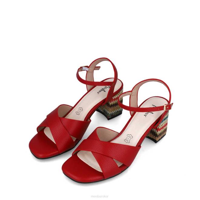Menbur kvinnor röd kaliop mellan och låga klackar 608J5778