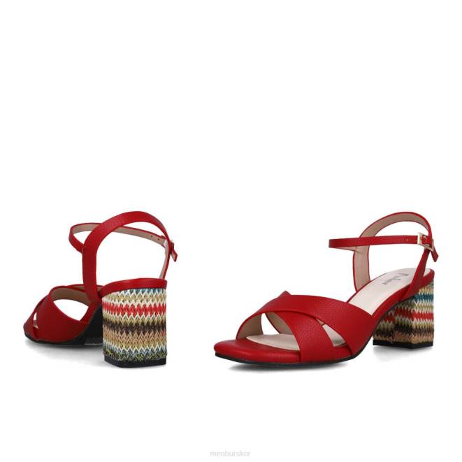 Menbur kvinnor röd kaliop mellan och låga klackar 608J5778
