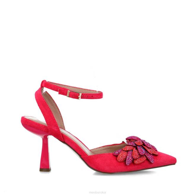 Menbur kvinnor rosa volans mellan och låga klackar 608J1566