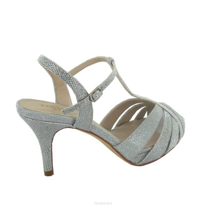Menbur kvinnor silver dudar mellan och låga klackar 608J5986
