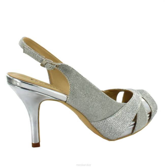 Menbur kvinnor silver forsitia mellan och låga klackar 608J6042