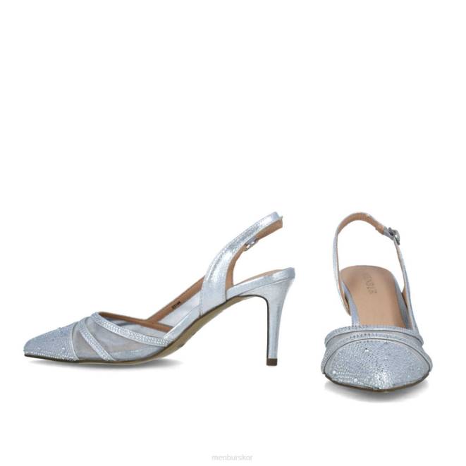 Menbur kvinnor silver glauco mellan och låga klackar 608J5812