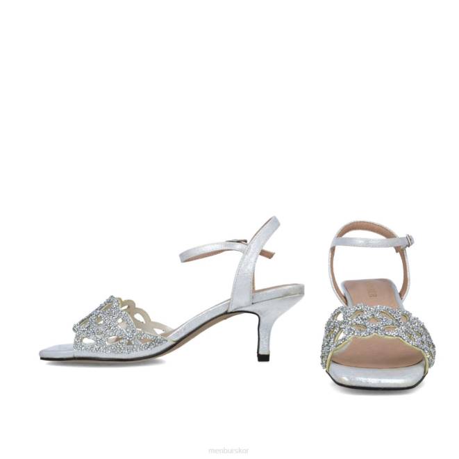 Menbur kvinnor silver grosularia mellan och låga klackar 608J5608