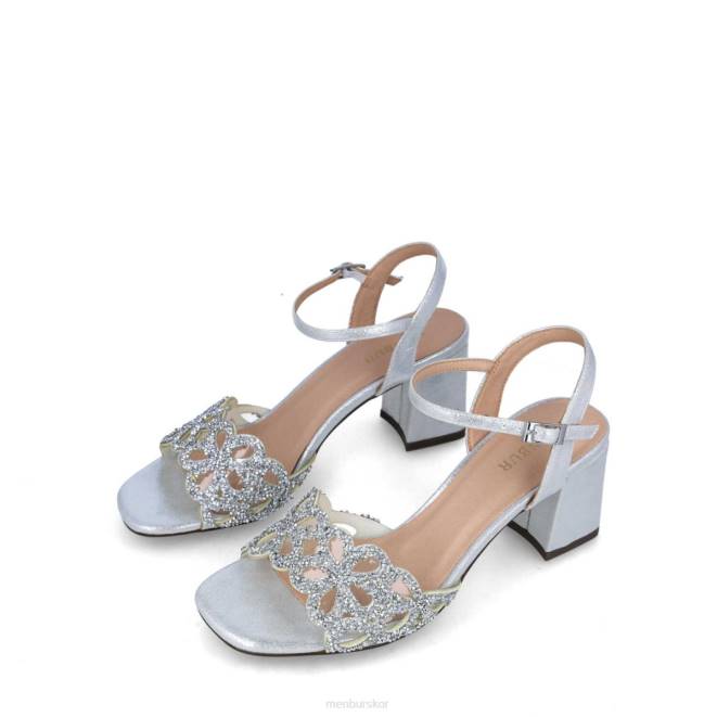 Menbur kvinnor silver grosularia mellan och låga klackar 608J5654