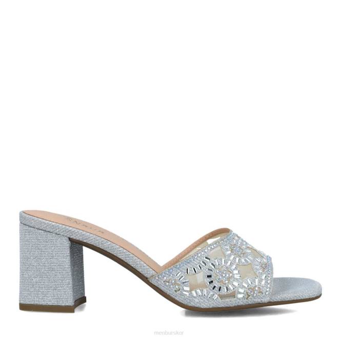 Menbur kvinnor silver hambergita mellan och låga klackar 608J5657