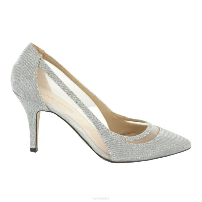 Menbur kvinnor silver jau mellan och låga klackar 608J5970