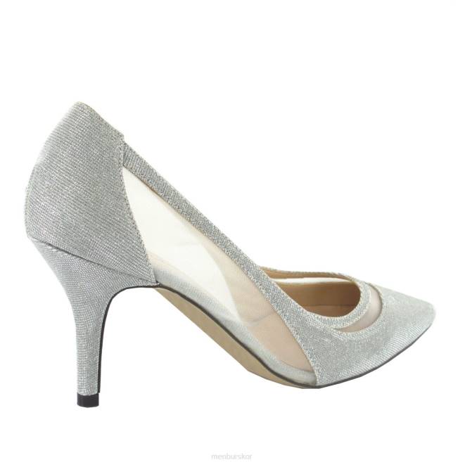 Menbur kvinnor silver jau mellan och låga klackar 608J5970