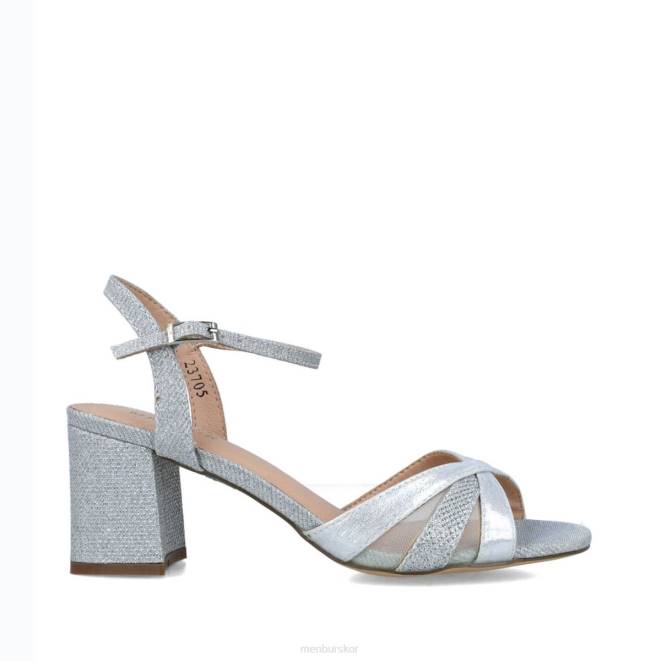 Menbur kvinnor silver koma berenices mellan och låga klackar 608J1601