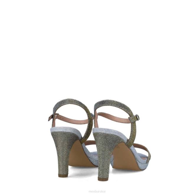 Menbur kvinnor silver larimar mellan och låga klackar 608J5605