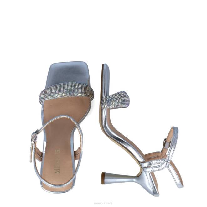 Menbur kvinnor silver lyra mellan och låga klackar 608J1578