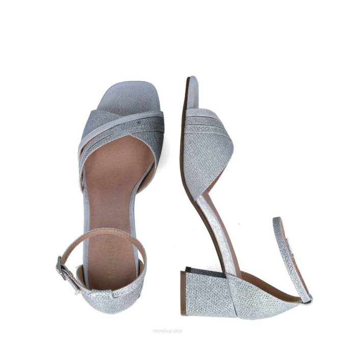 Menbur kvinnor silver madreperla mellan och låga klackar 608J5668