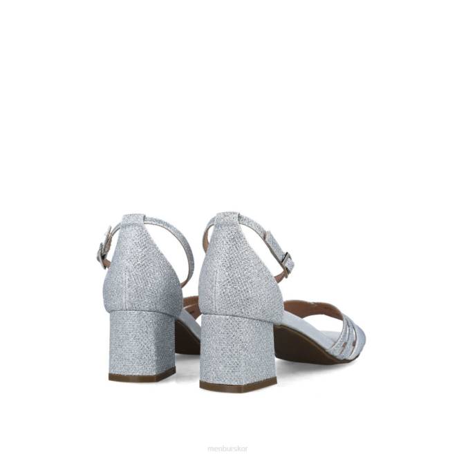 Menbur kvinnor silver madreperla mellan och låga klackar 608J5668