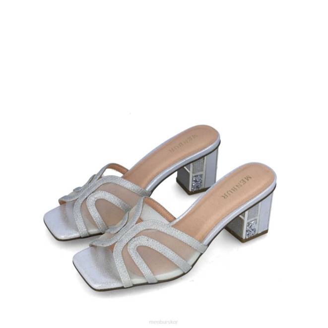 Menbur kvinnor silver malaquita mellan och låga klackar 608J5647