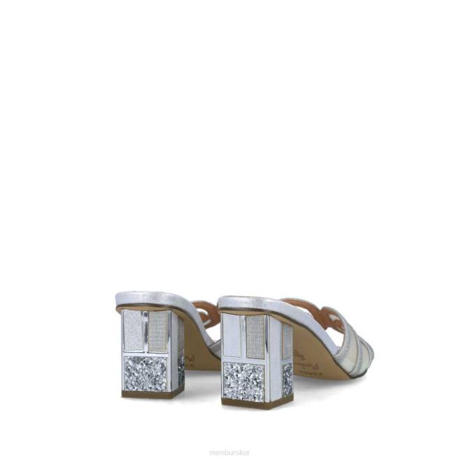 Menbur kvinnor silver malaquita mellan och låga klackar 608J5647