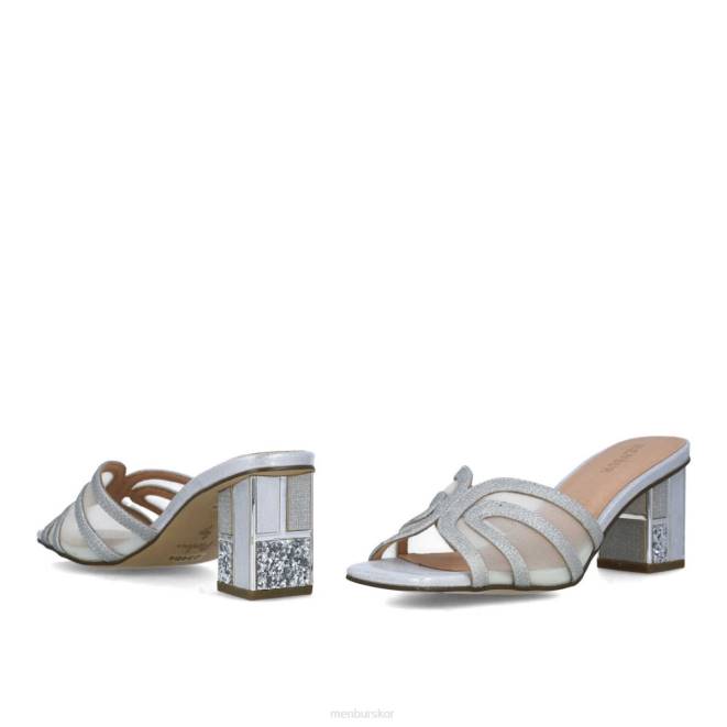 Menbur kvinnor silver malaquita mellan och låga klackar 608J5647