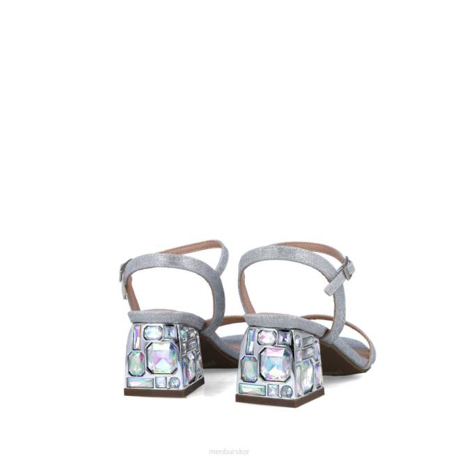 Menbur kvinnor silver moldavita mellan och låga klackar 608J5674