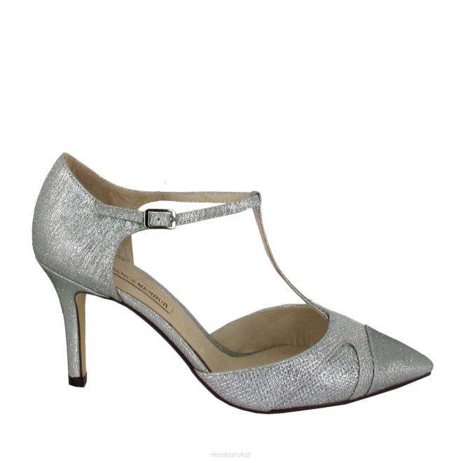 Menbur kvinnor silver nerval mellan och låga klackar 608J5959