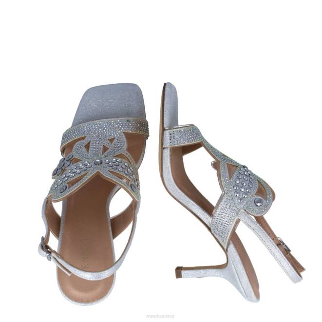 Menbur kvinnor silver onix mellan och låga klackar 608J5609