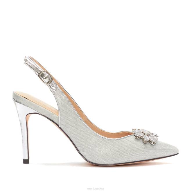 Menbur kvinnor silver pezzea mellan och låga klackar 608J1880