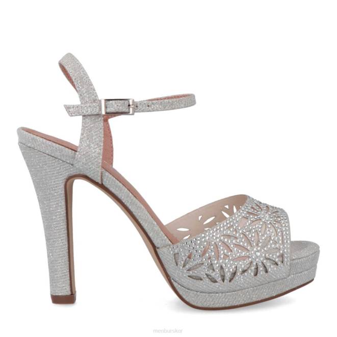 Menbur kvinnor silver secondo mellan och låga klackar 608J5917