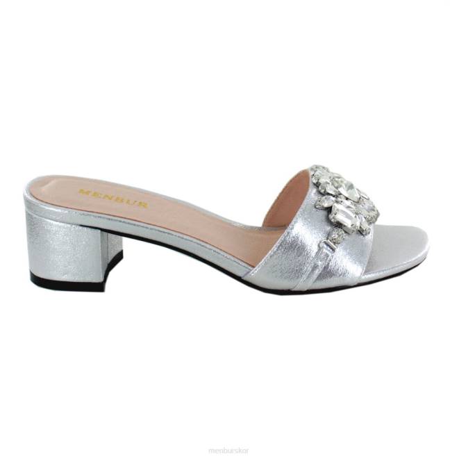 Menbur kvinnor silver serie mellan och låga klackar 608J2135
