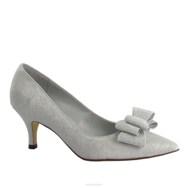 Menbur kvinnor silver sil mellan och låga klackar 608J1756