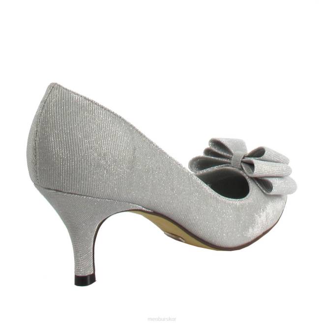 Menbur kvinnor silver sil mellan och låga klackar 608J1756