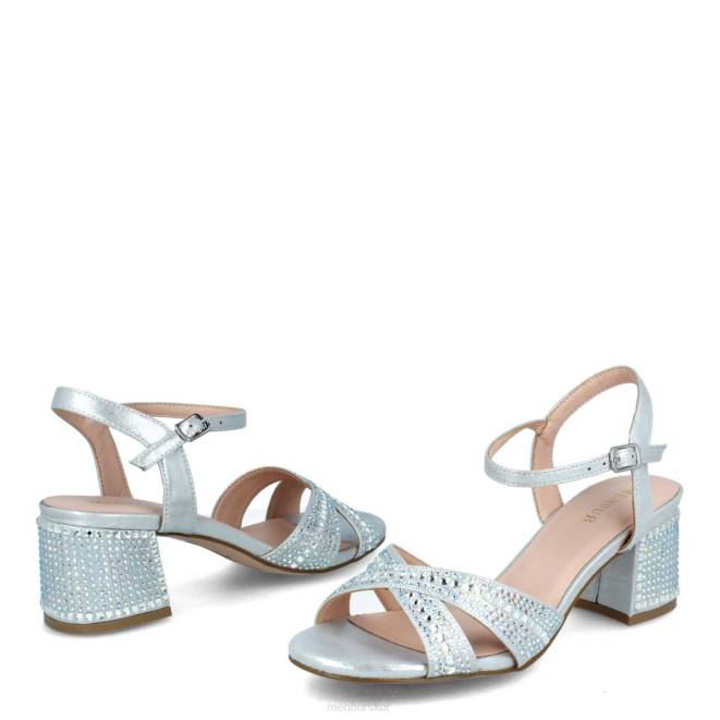 Menbur kvinnor silver sorisolo mellan och låga klackar 608J2159