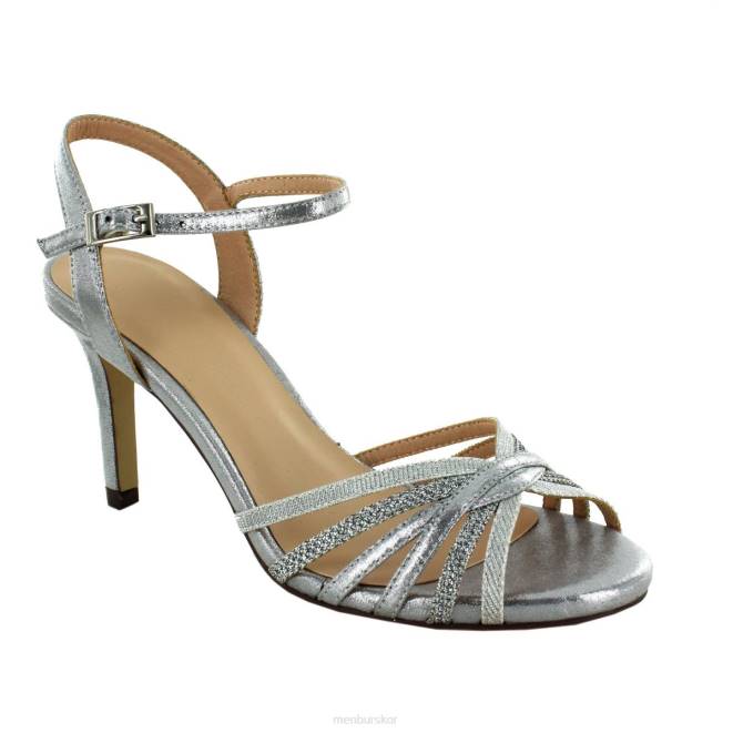 Menbur kvinnor silver spasu mellan och låga klackar 608J1823