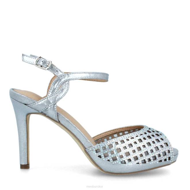 Menbur kvinnor silver stopp mellan och låga klackar 608J2174