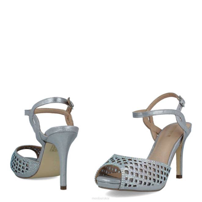 Menbur kvinnor silver stopp mellan och låga klackar 608J2174