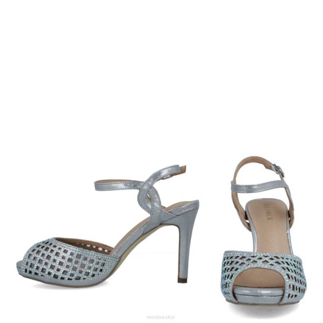 Menbur kvinnor silver stopp mellan och låga klackar 608J2174
