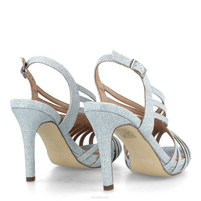 Menbur kvinnor silver strepeto mellan och låga klackar 608J2172